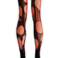 Red black fishnet tights fishnet stockings double layered tattered & torn tights fishnet leggings | goth tights punk fishnets