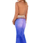 SALE purple denim dip dye maxi denim skirt mermaid skirt jean skirt | boho skirt long skirt Maxi skirt | long denim skirt Size S