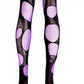 punk tights Purple / Black ripped tights tattered & torn fishnet tights | cut leggings gothic leggings | ripped leggings fishnet leggings