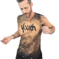 Youth bleached shirt acid wash muscle tank top | Unisex reverse tie dye paint splatter punk tank top | punk shirt grunge clothing