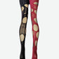 Blood Red Black Fishnet Tights Gothic Vampire Tights Distressed Alternative Halloween Tights Dark Witch Leggings Grunge Stockings