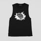 human brain print punk shirt muscle tank | horror print goth shirt graphic tee | biker shirt punk tank top