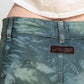 SALE Tie dye skirt midi denim skirt knee length skirt tie dye denim skirt | upcycled denim grunge skirt jean skirt | sustainable clothing