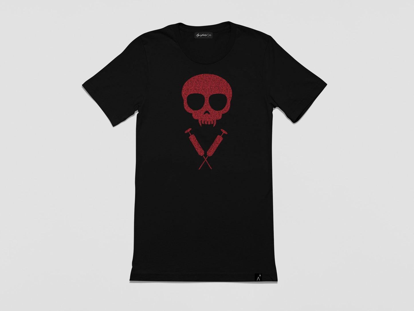 Handmade Glitter vampire shirt skull T shirt skull shirt | Unisex Halloween shirt goth shirt cyberpunk clothing