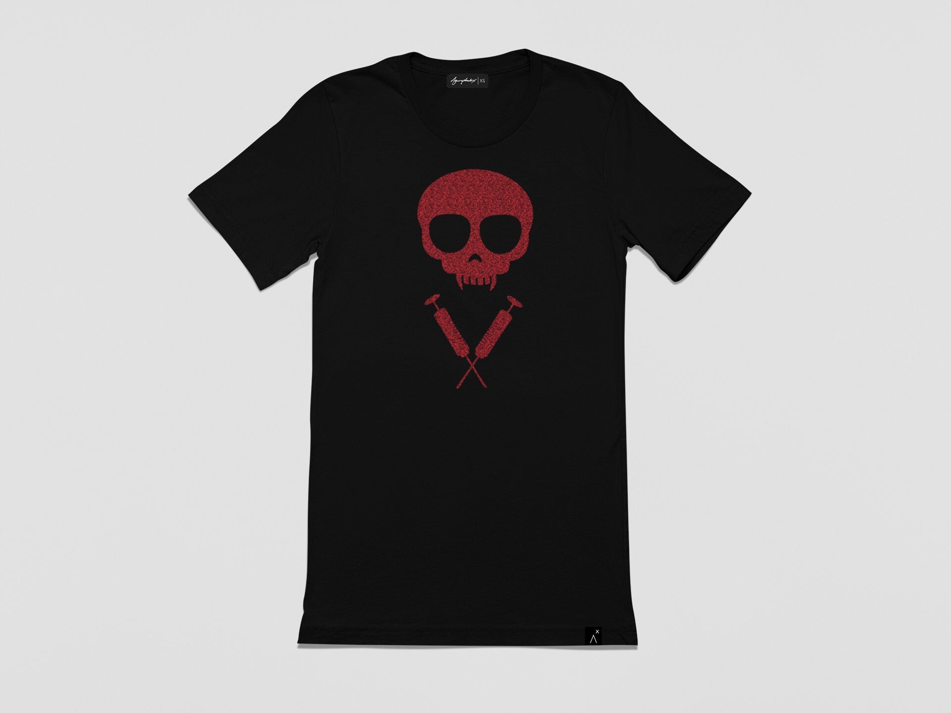 Handmade Glitter vampire shirt skull T shirt skull shirt | Unisex Halloween shirt goth shirt cyberpunk clothing