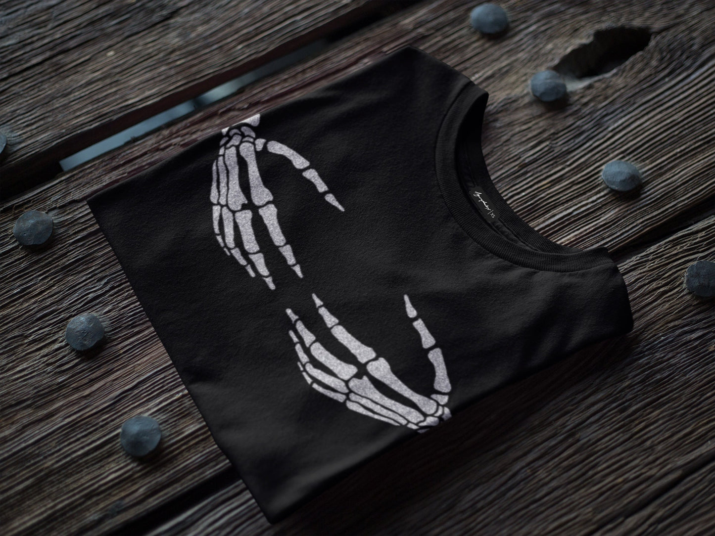 Handmade Glitter skeleton hands shirt skeleton T shirt skeleton tee | Unisex Halloween shirt goth shirt Halloween apparel