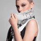 black white silk scarf silk hair scarf silk neck scarf hand dyed silk scarf tie dye scarf lightweight scarf silk head scarf silk scarf women
