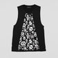 Unisex horror print skull top goth tank top | skull print biker shirt | skeleton print skeleton tshirt muscle top