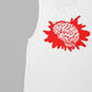 human brain print punk shirt muscle tank | horror print goth shirt graphic tee | biker shirt punk tank top