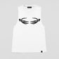 Death grip skeleton hand print punk shirt oversize tank top | halloween skeleton top cyberpunk clothing