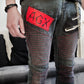 punk jeans crust punk pants embroidered jeans biker jeans | patchwork jeans streetwear pants ripped jeans men | goth pants goth jeans