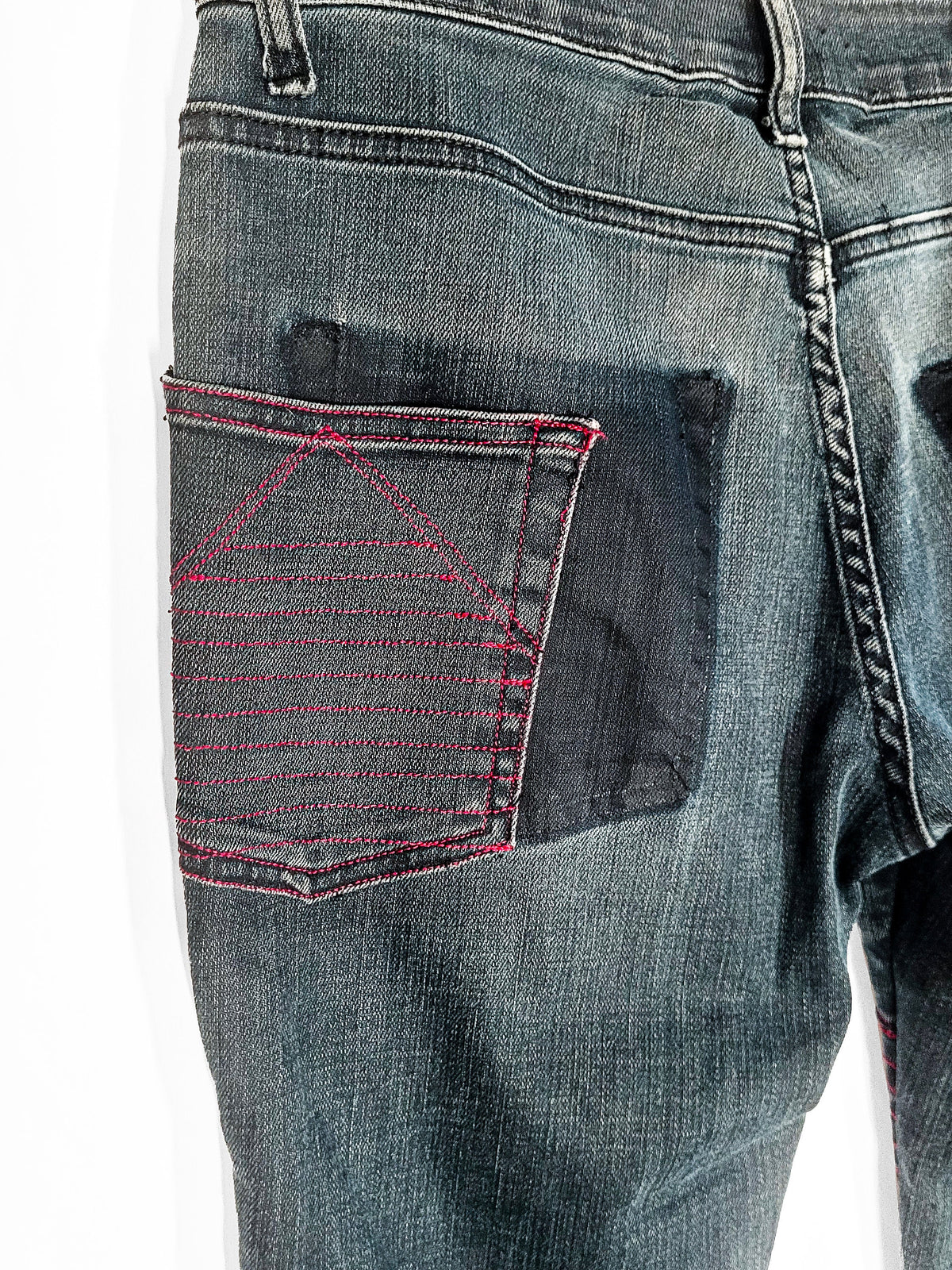 punk jeans crust punk pants embroidered jeans biker jeans | patchwork jeans streetwear pants ripped jeans men | goth pants goth jeans