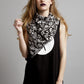 Skellington Skull scarf designer large cotton silk scarf | halloween scarf head scarf cyberpunk goth girlfriend gift