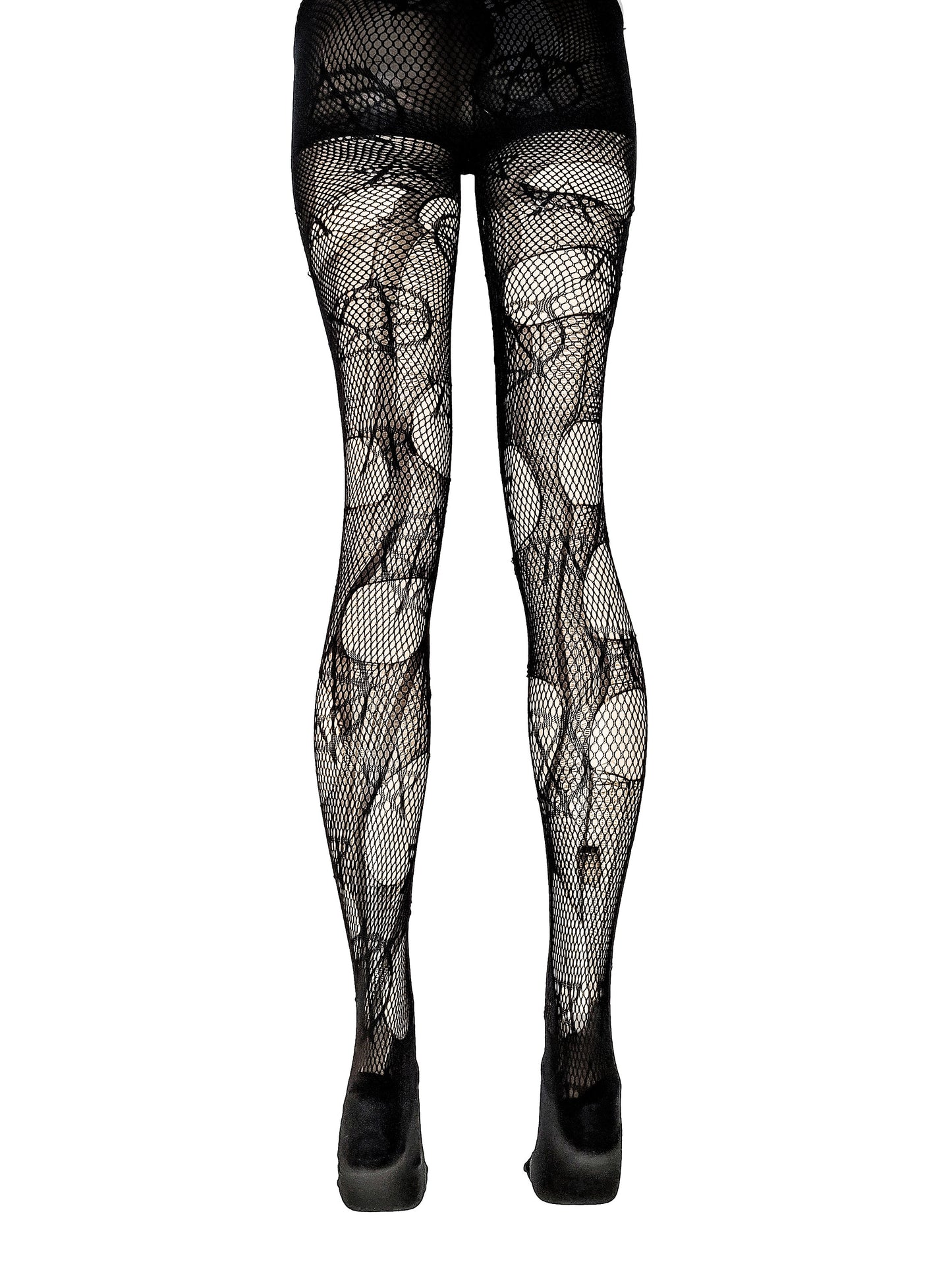 Pentagram torn tights fishnet tights ripped tights goth tights | gothic tights fishnet stockings lingerie fishnet leggings distressed tights