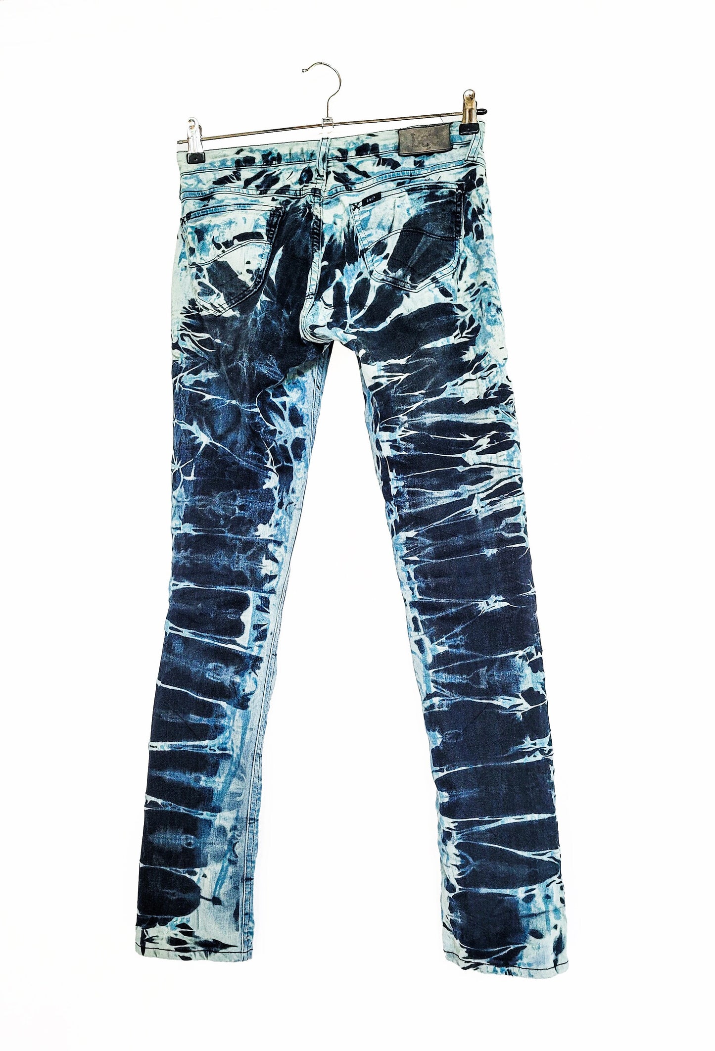 bleached jeans tie dye jeans tie dye pants y2k jeans lee jeans 2000s jeans | punk jeans skinny jeans low rise jeans | Size 28 waist