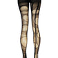 Black Striped Goth Tights Distressed Fishnet Tights Dark Romantic Leggings Alternative Gothic Punk Witchy Stockings