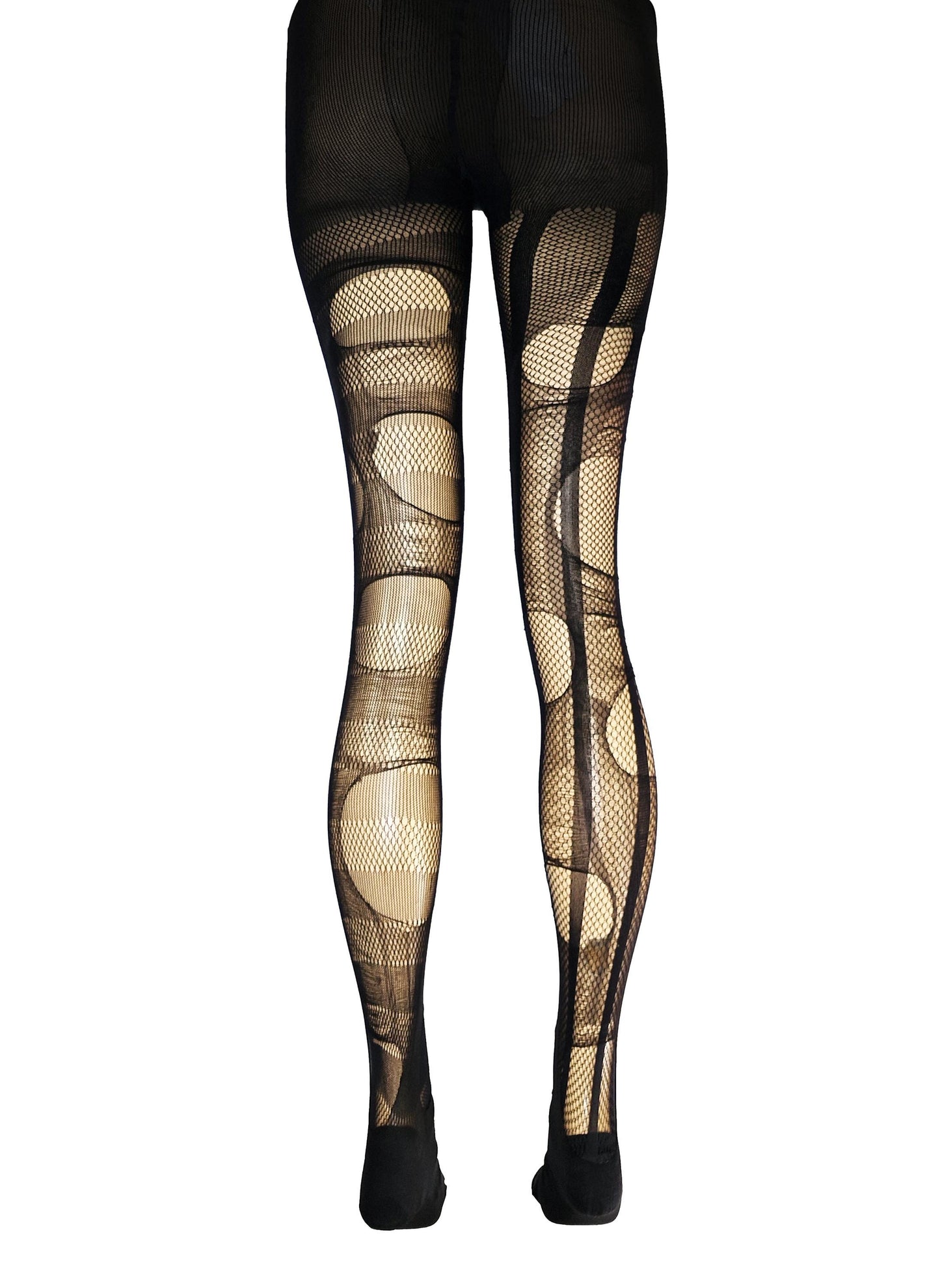 Black Striped Goth Tights Distressed Fishnet Tights Dark Romantic Leggings Alternative Gothic Punk Witchy Stockings