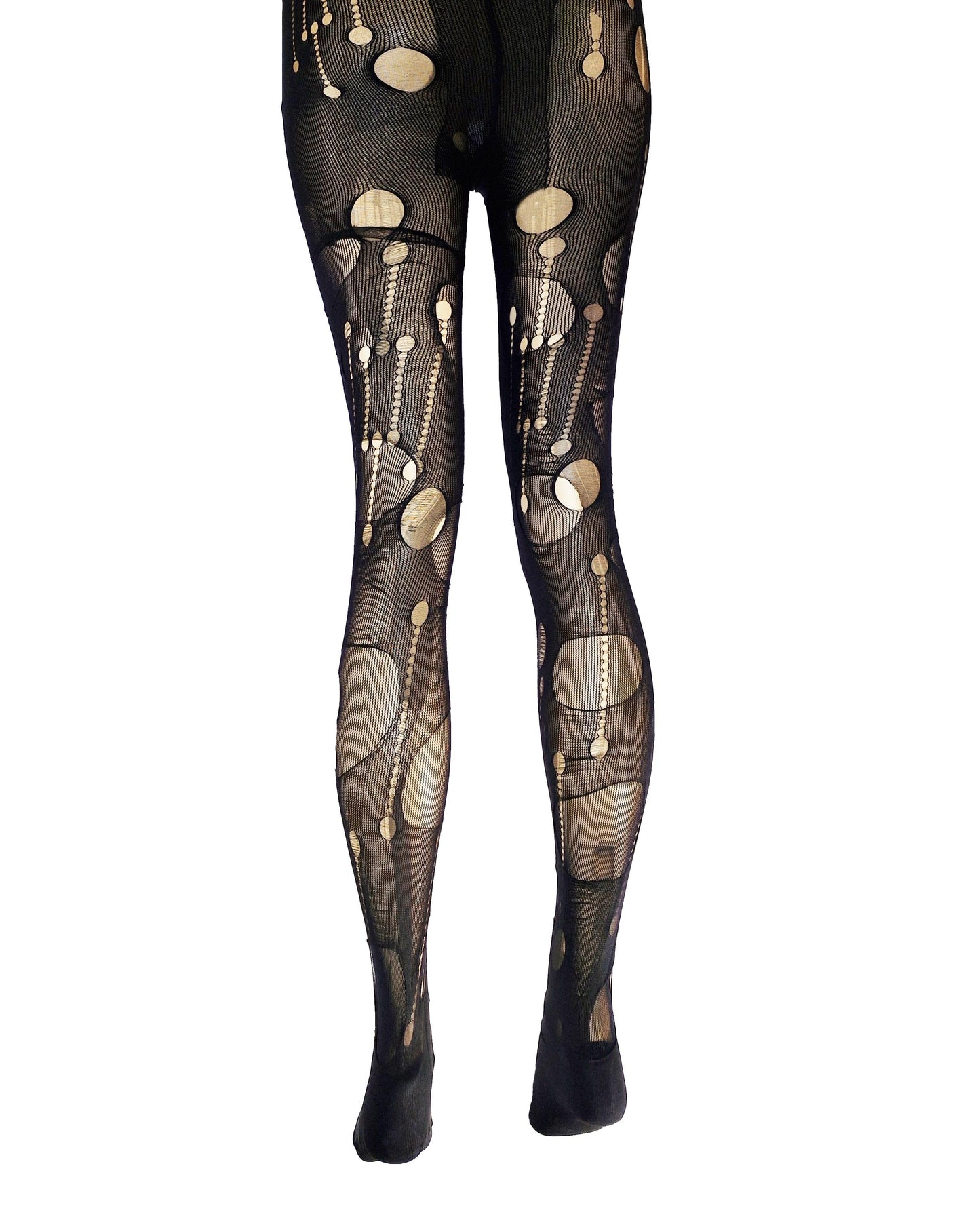 Black Ripped Tights Distressed Fishnet Tights Grunge Punk Goth Alternative Leggings Edgy Festival Stockings Dark Fashion