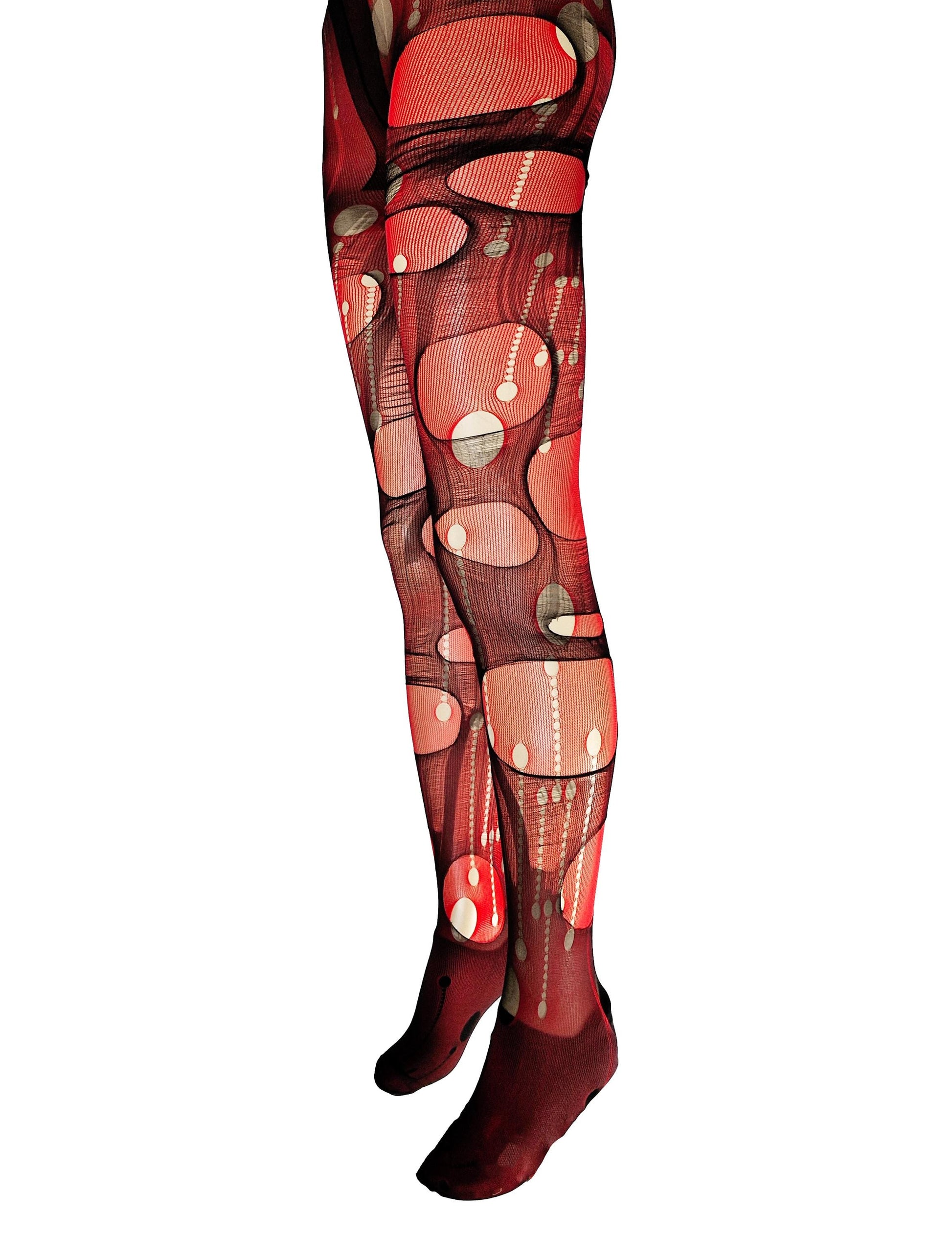 Black Ripped Tights Distressed Fishnet Tights Grunge Punk Goth Alternative Leggings Edgy Festival Stockings Dark Fashion