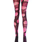 Neon Green Leopard Tights Ripped Fishnet Tights Festival Outfit Rave Tights Y2K Leopard Print Leggings Burning Man Clothing