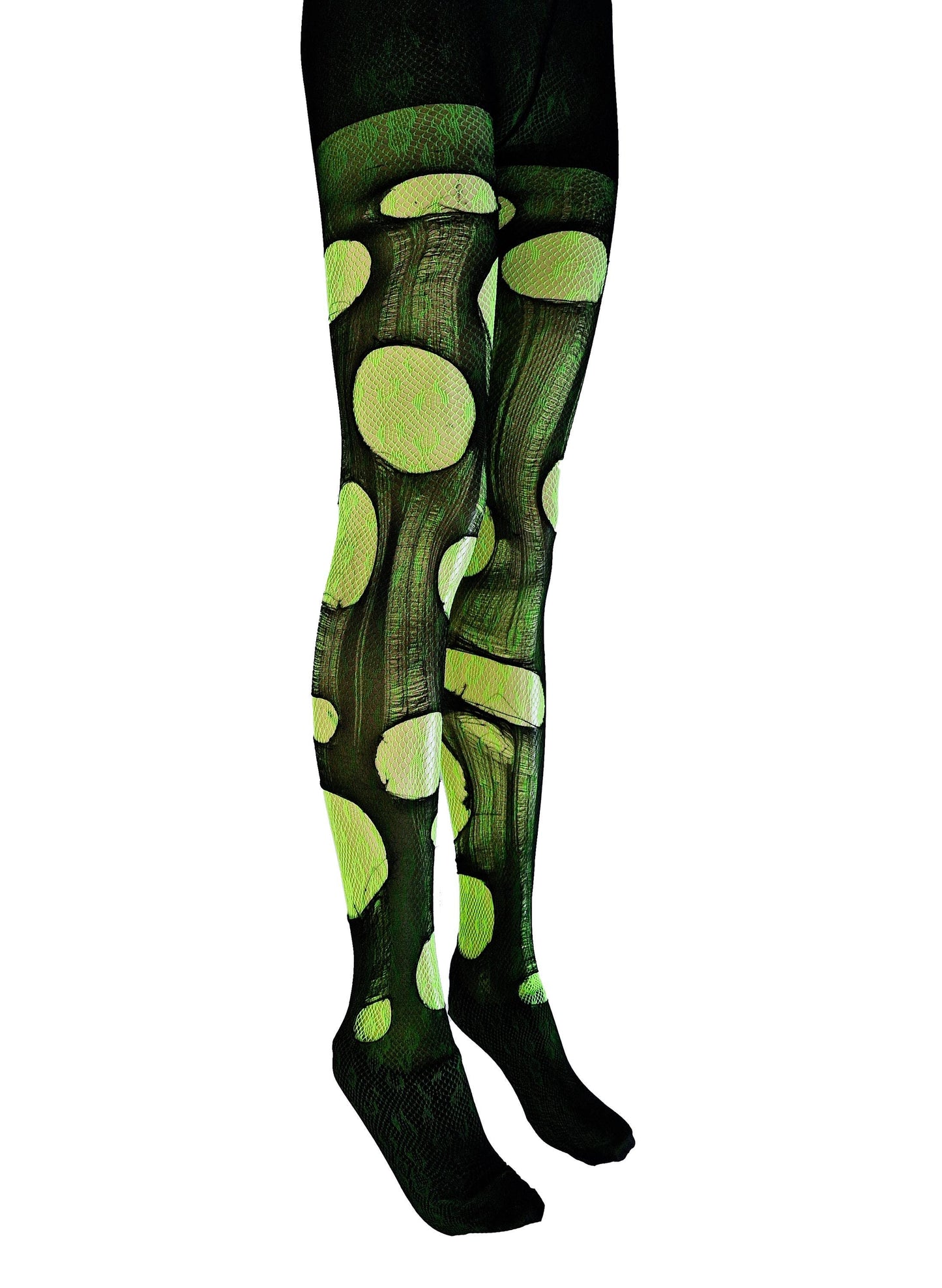 tattered & torn tights pink leopard print fishnet tights Halloween leggings rave wear funky tights sexy tights mesh tights fishnet stockings