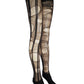 Black Striped Goth Tights Distressed Fishnet Tights Dark Romantic Leggings Alternative Gothic Punk Witchy Stockings