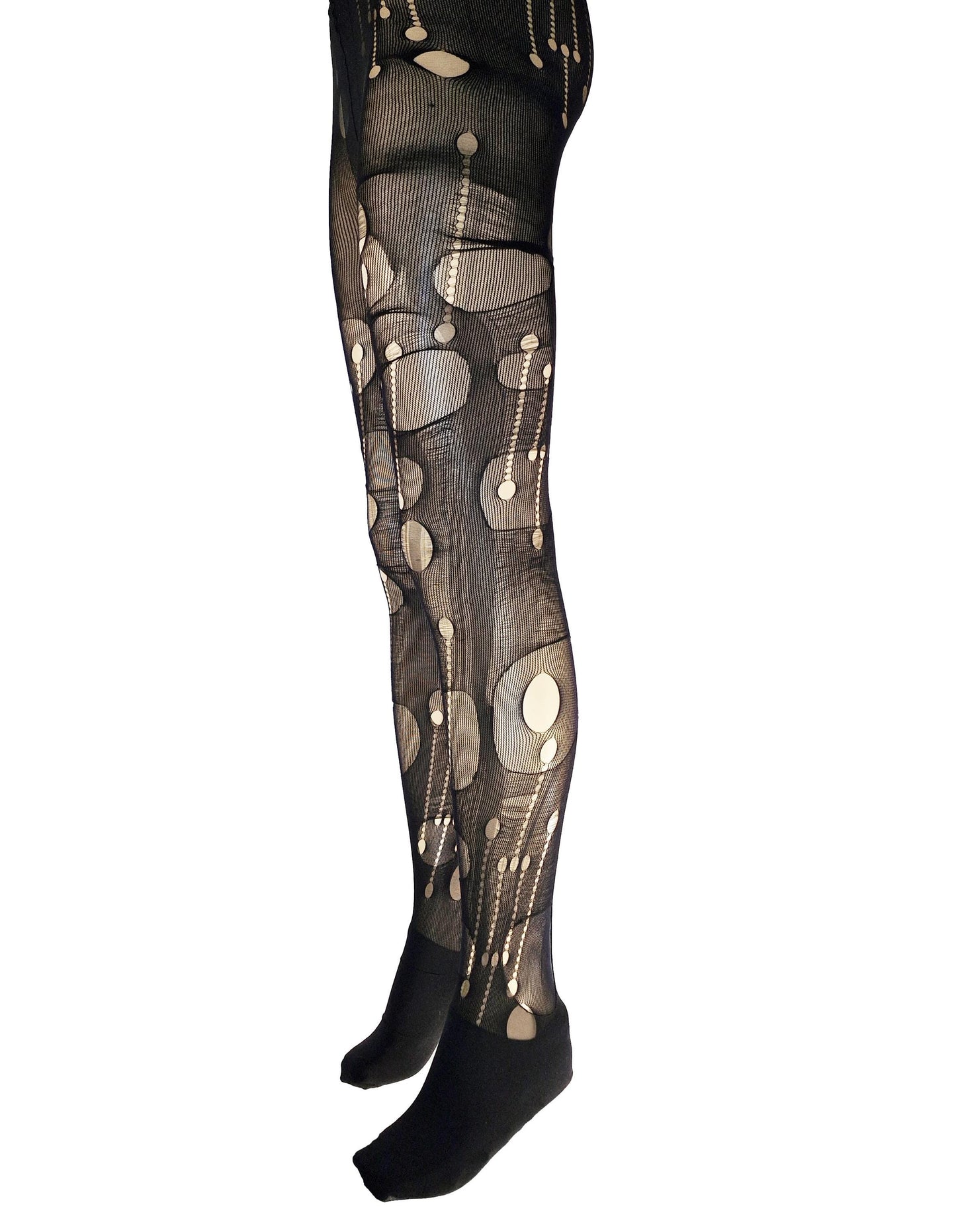 Black Ripped Tights Distressed Fishnet Tights Grunge Punk Goth Alternative Leggings Edgy Festival Stockings Dark Fashion