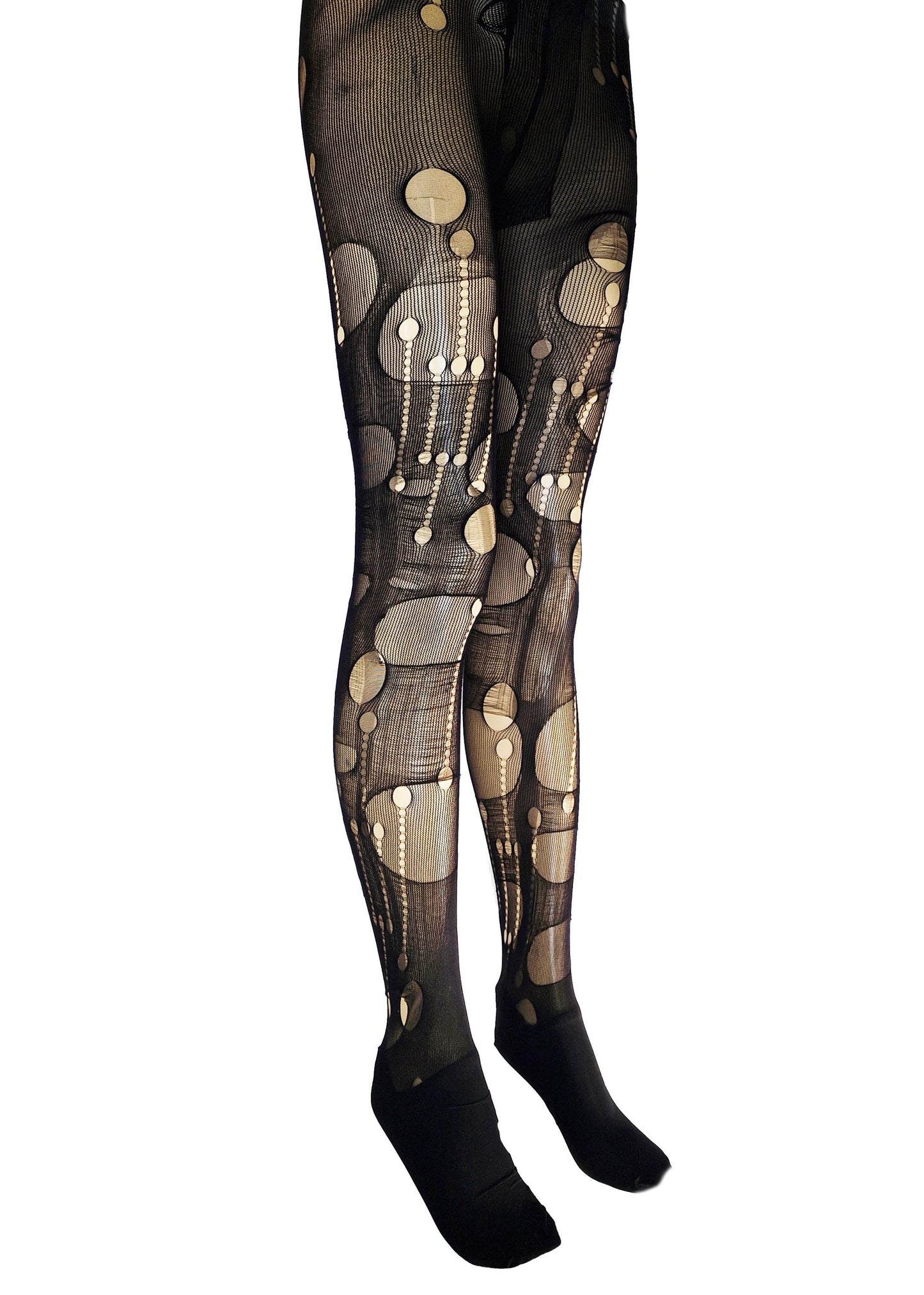 Black Ripped Tights Distressed Fishnet Tights Grunge Punk Goth Alternative Leggings Edgy Festival Stockings Dark Fashion