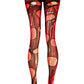 Black Ripped Tights Distressed Fishnet Tights Grunge Punk Goth Alternative Leggings Edgy Festival Stockings Dark Fashion