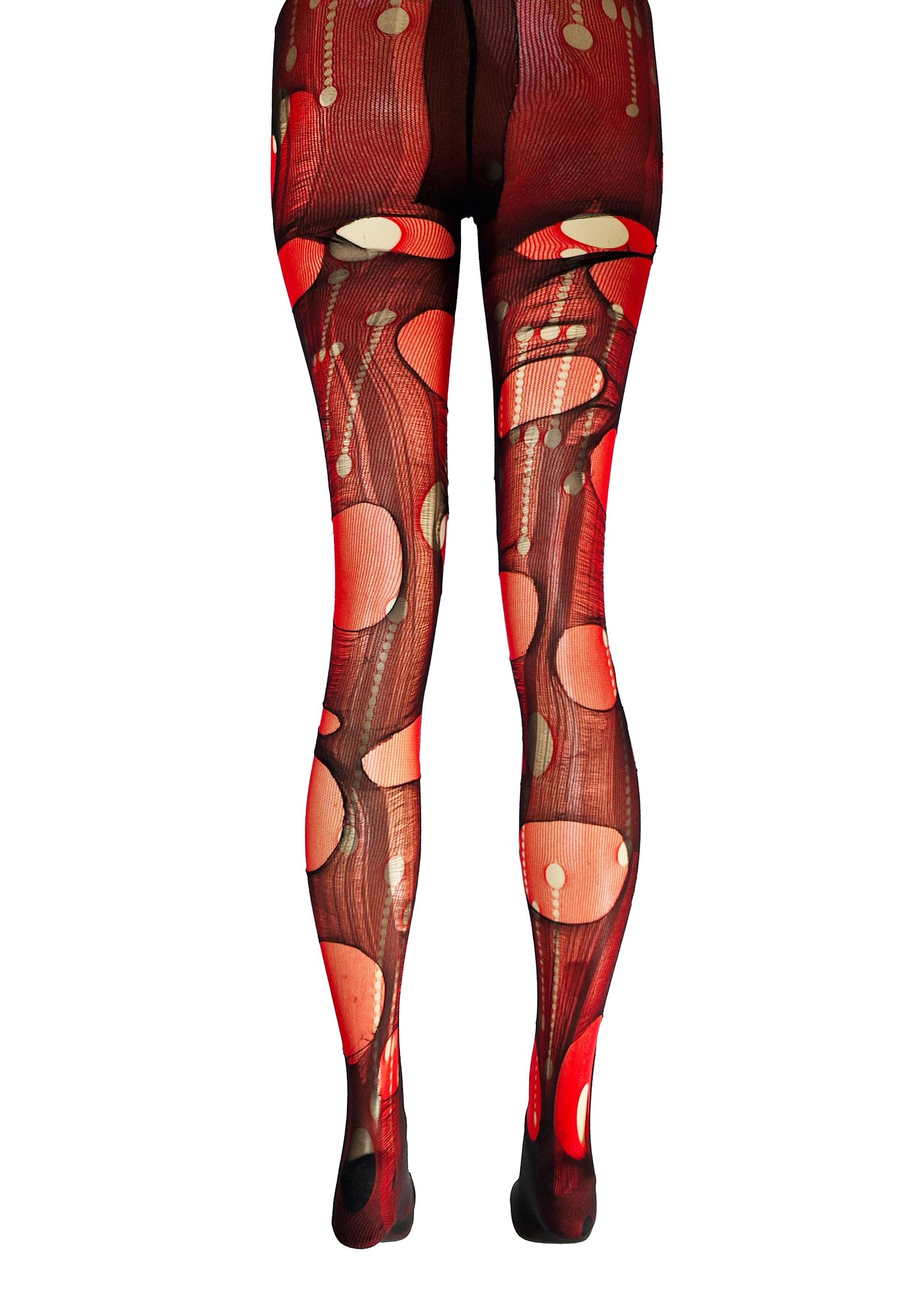 Black Ripped Tights Distressed Fishnet Tights Grunge Punk Goth Alternative Leggings Edgy Festival Stockings Dark Fashion