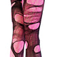 Neon Green Leopard Tights Ripped Fishnet Tights Festival Outfit Rave Tights Y2K Leopard Print Leggings Burning Man Clothing