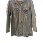 custom jean jacket goth jacket punk jacket brown denim jacket | unique jacket distressed jacket upcycled denim jacket custom denim | size M