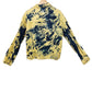Tie Dye yellow jacket yellow denim jacket distressed jacket punk jacket upcycled jean jacket | yellow jeans jacket | size XL