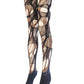 Brown black lace tights torn tights floral lace fishnet tights Halloween tights patterned tights goth tights fishnet stockings gothic tights
