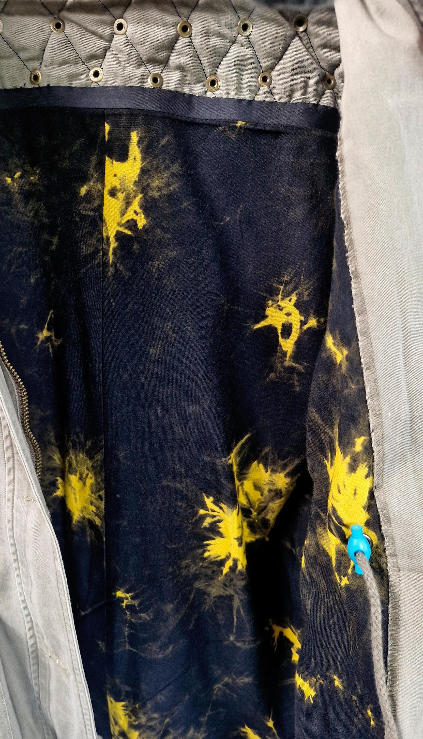 custom jean jacket goth jacket punk jacket brown denim jacket | unique jacket distressed jacket upcycled denim jacket custom denim | size M
