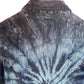 Blue jeans tie dye jean shirt vintage Tie Dye shirt Western shirt | upcycled denim shirt | jeans shirt | Upcycled clothing | Size S