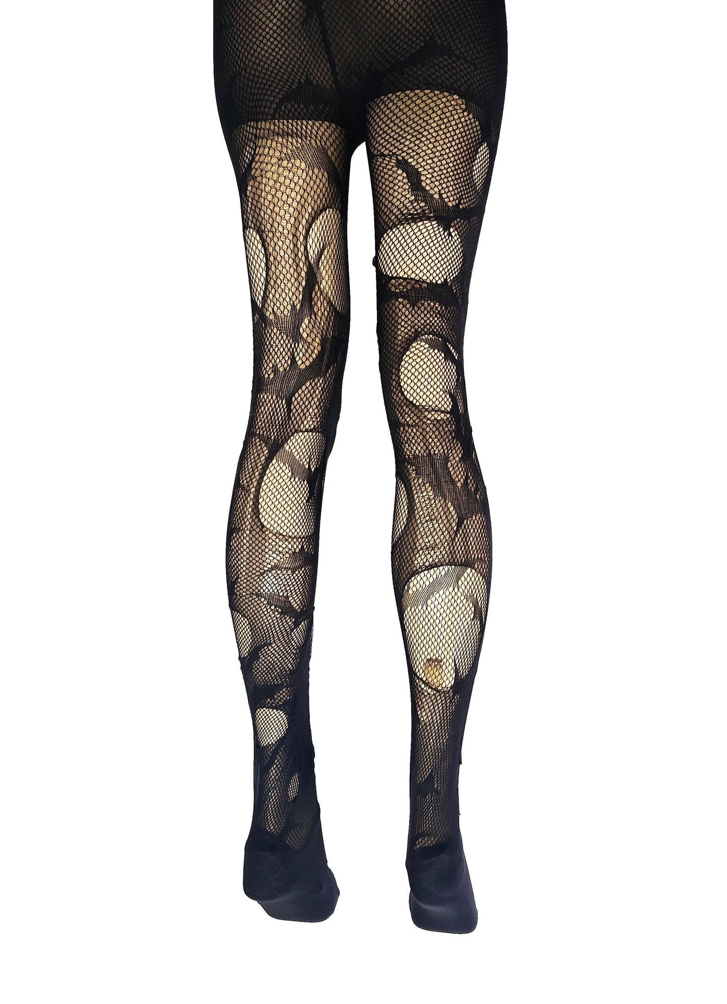Bat print torn tights ripped tights witchy leggings | goth tights gothic tights fishnet tights fishnet stockings | distressed tights