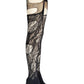 Black Lace Garter Tights Gothic Floral Fishnet Tights Dark Romantic Leggings Witchy Alternative Victorian Goth Stockings