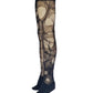 Bat print torn tights ripped tights witchy leggings | goth tights gothic tights fishnet tights fishnet stockings | distressed tights
