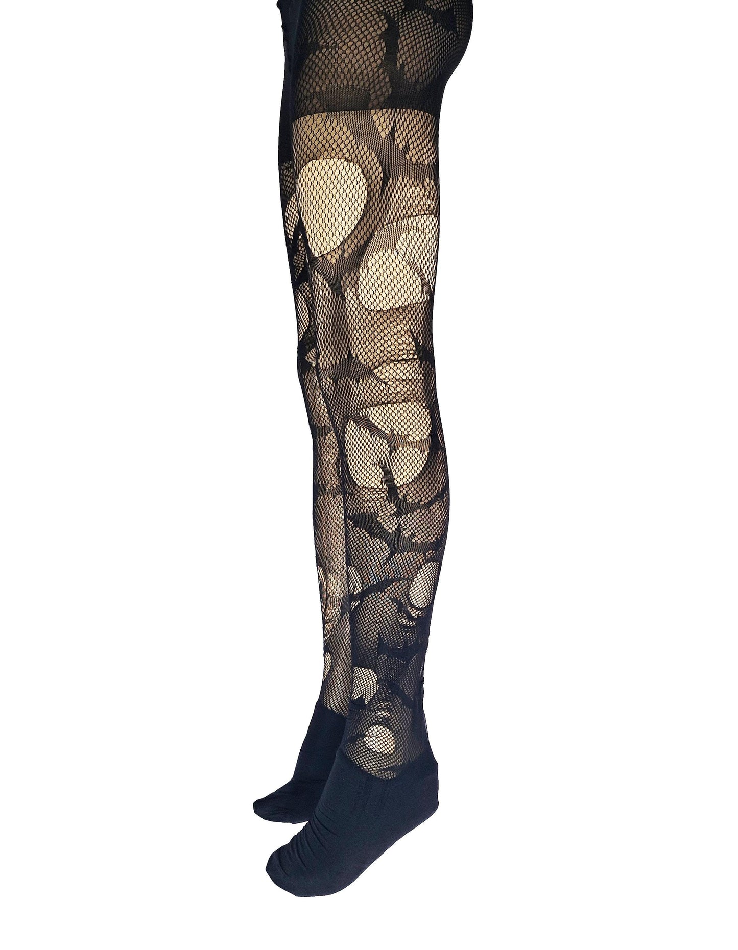Bat print torn tights ripped tights witchy leggings | goth tights gothic tights fishnet tights fishnet stockings | distressed tights