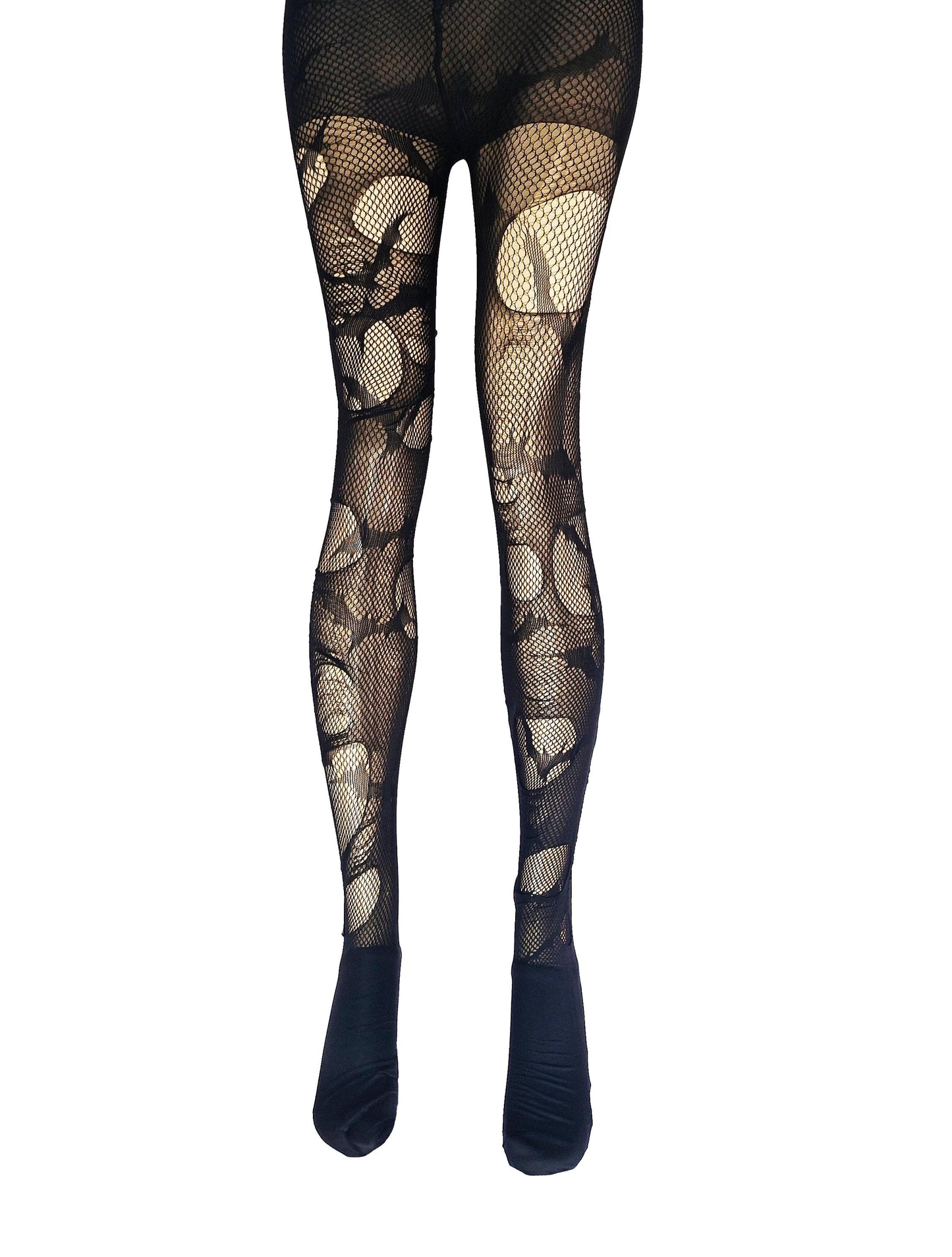 Bat print torn tights ripped tights witchy leggings | goth tights gothic tights fishnet tights fishnet stockings | distressed tights