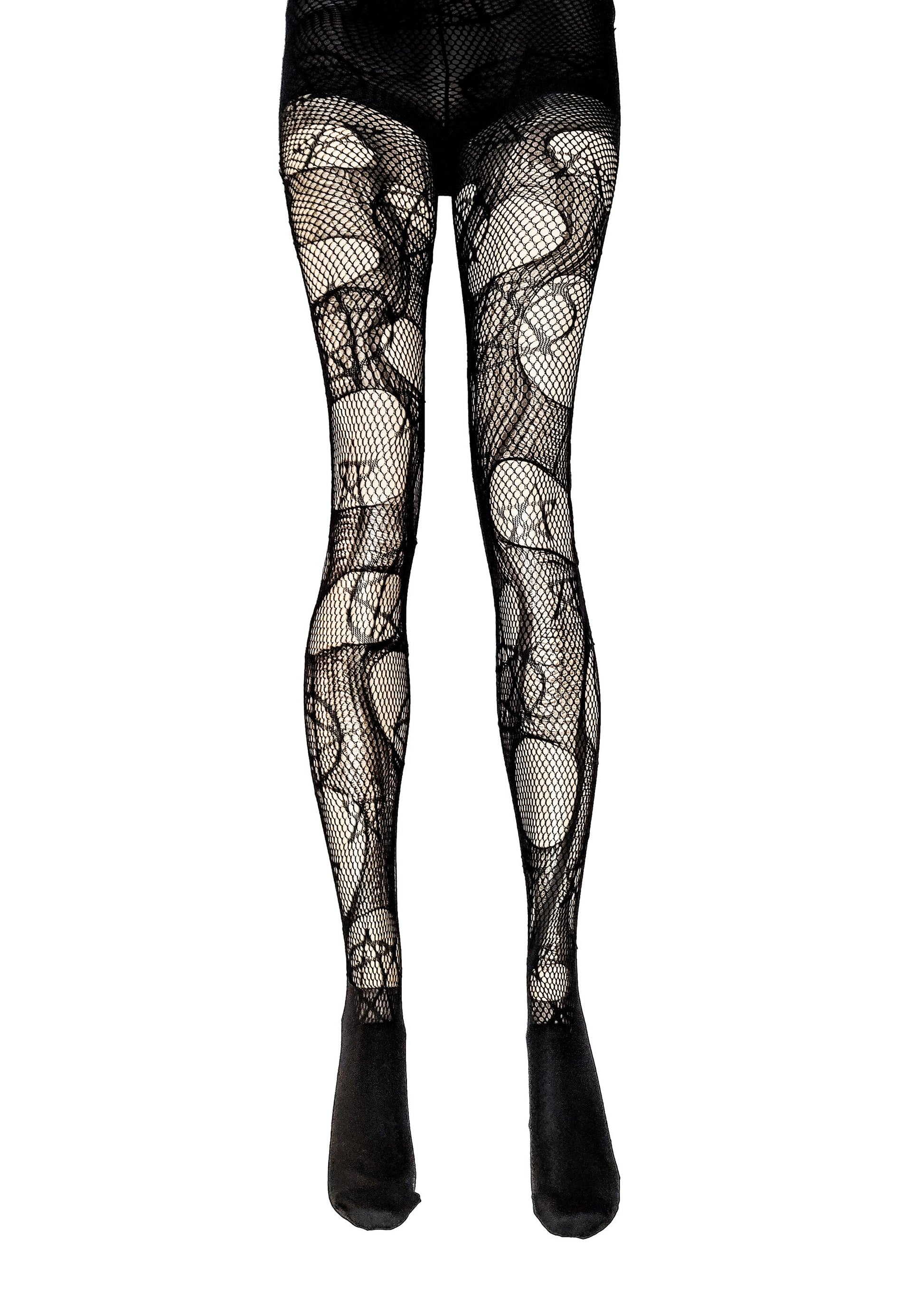 Bat print torn tights ripped tights witchy leggings | goth tights gothic tights fishnet tights fishnet stockings | distressed tights