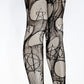Bat print torn tights ripped tights witchy leggings | goth tights gothic tights fishnet tights fishnet stockings | distressed tights
