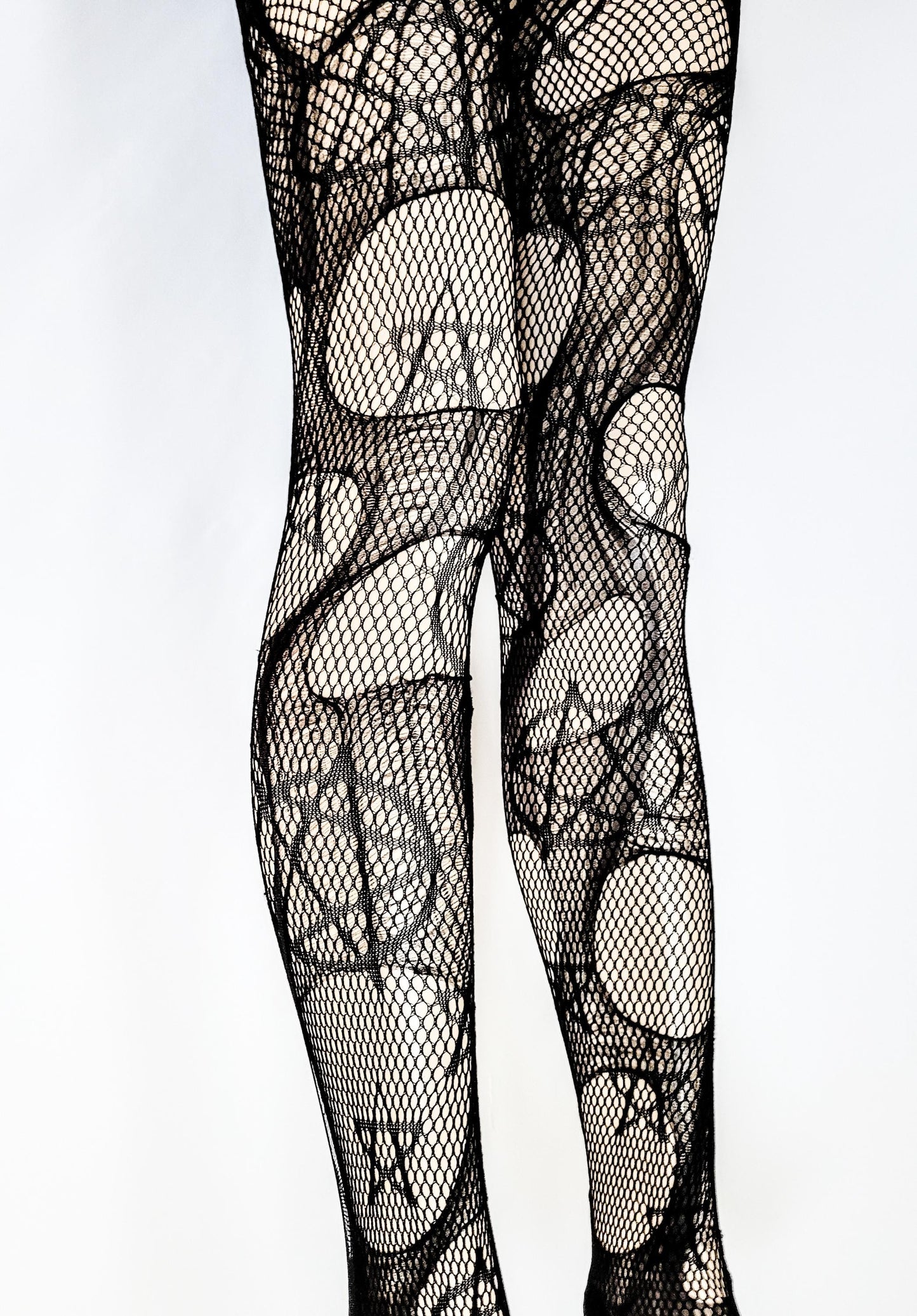 Bat print torn tights ripped tights witchy leggings | goth tights gothic tights fishnet tights fishnet stockings | distressed tights