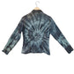 Blue jeans tie dye jean shirt vintage Tie Dye shirt Western shirt | upcycled denim shirt | jeans shirt | Upcycled clothing | Size S