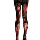 Black Lace Garter Tights Gothic Floral Fishnet Tights Dark Romantic Leggings Witchy Alternative Victorian Goth Stockings