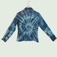 Blue jeans tie dye jean shirt vintage Tie Dye shirt Western shirt | upcycled denim shirt | jeans shirt | Upcycled clothing | Size S