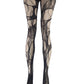 Black Lace Tights Torn Fishnet Tights Floral tights Romantic Goth Leggings Witchy Alternative Distressed Dark Feminine Stockings
