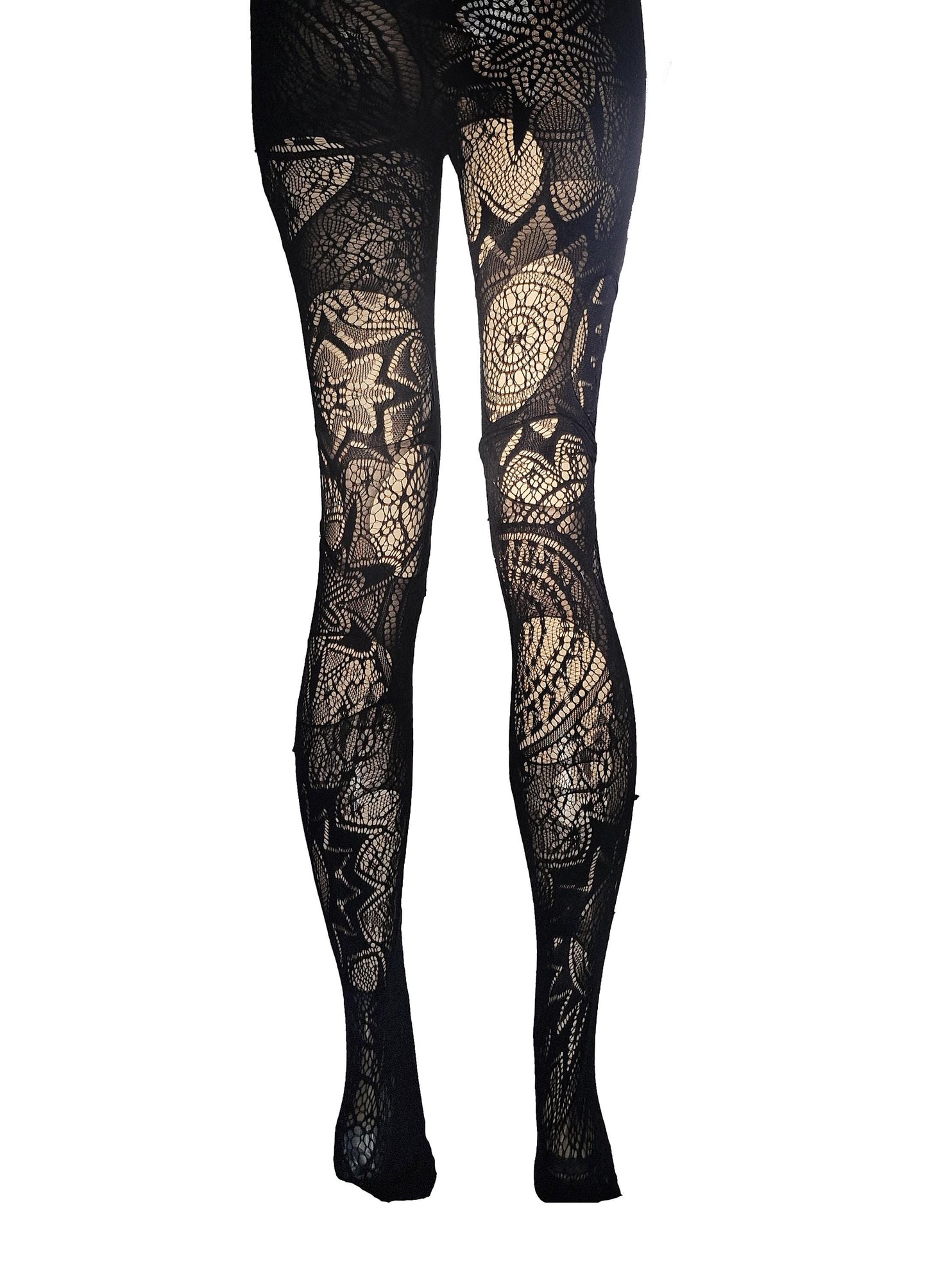 Mandala Fishnet Tights Witchy Lace Leggings Sacred Geometry Festival Tights Dark Boho Goth Alternative Clothing