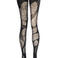 Black Tribal Fishnet Tights Sacred Geometry Witch Leggings Festival Fairycore Dark Bohemian Alternative Fashion